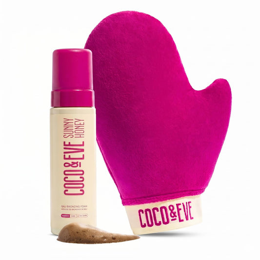Coco & Eve Self Tanner Foam Kit - (Medium) Streak-Free Sunless Tanning Mousse, Tropically Scented Natural Looking Tan & Included Mitt Applicator Beauty and Personal Care Coco & Eve Default Title