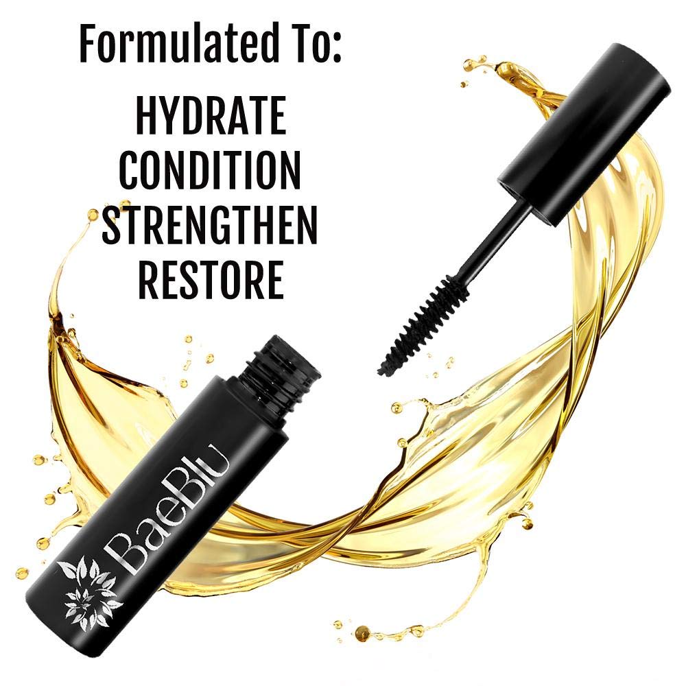 BaeBlu Organic Mascara and Lash Conditioner, Long and Healthy Lashes, Non-Irritating 100% Natural Formula, Black Beauty & Personal Care BaeBlu
