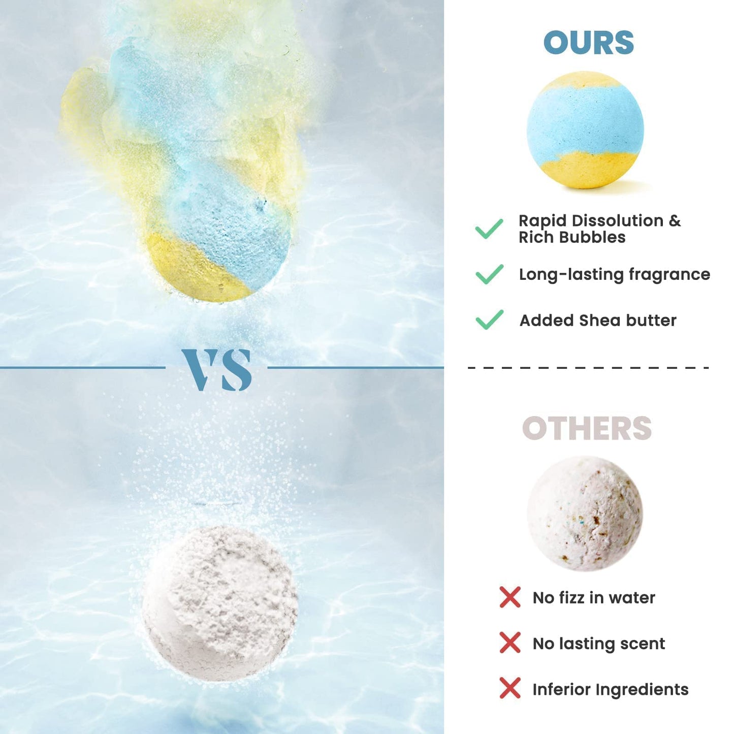 ZenBombs Bath Bombs Set, 20 pcs Natural Shea Butter & Safe Oil Bath Bomb for Skin Moisturizing, Handmade Bubble Bath & Fizzy, Ideal Presents for Women Beauty and Personal Care ZenBombs