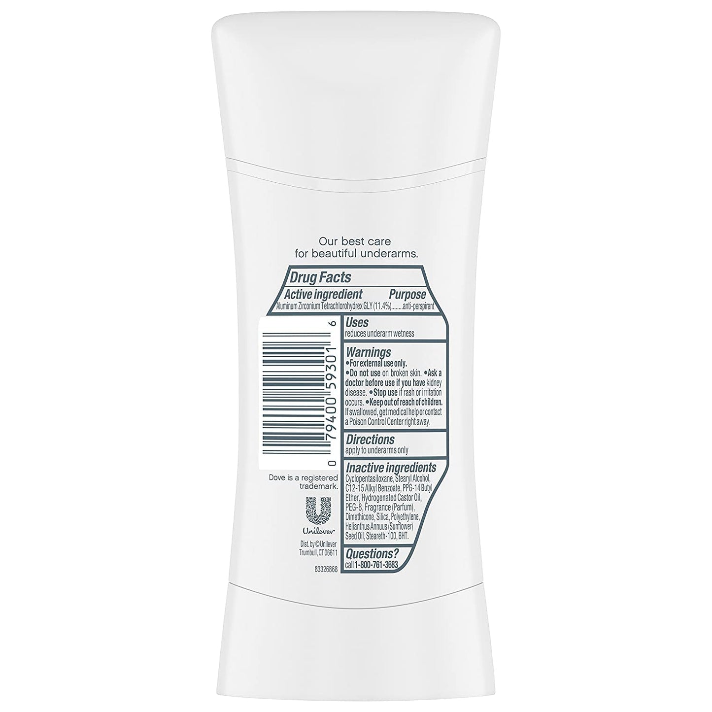 Dove Invisible Advanced Care Deodorant Solid Sticks Clear Finish 2.6 oz (Pack of 2) Beauty and Personal Care Dove