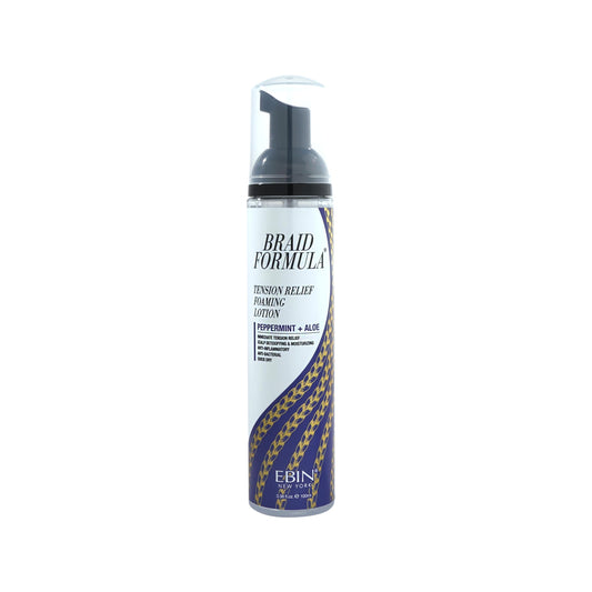 EBIN NEW YORK Braid Formula Tension Relief Foaming Lotion Peppermint & Aloe 3.38 fl. oz. 100ml Nourishing and Hydration, Style your Braids with Ease Beauty & Personal Care EBIN NEW YORK