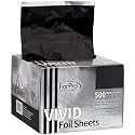 ForPro Professional Collection Vivid Black Embossed Foil Sheets, Aluminum, Pop-Up Foil Dispenser, Hair Foils for Color Application & Highlighting Beauty & Personal Care ForPro Professional Collection