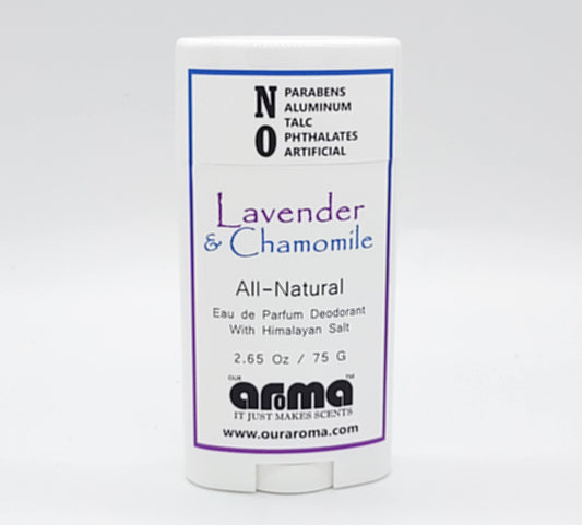 Our Aroma Lavender & Chamomile Natural Deodorant - Hand Poured Aluminum Free Deodorant - Gluten Free, Cruelty Free, Free of Parabens Beauty and Personal Care Our Aroma