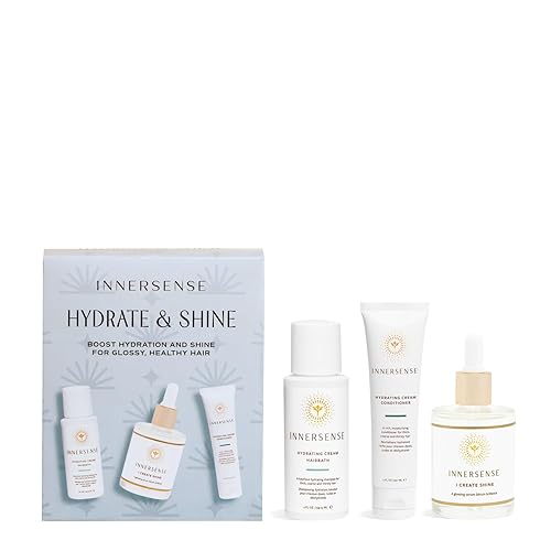 INNERSENSE Organic Beauty - Hydrate & Shine Set | I Create Shine, Hydrating Cream Hairbath, Hydrating Cream Conditioner | Non-Toxic, Cruelty-Free Beauty & Personal Care INNERSENSE