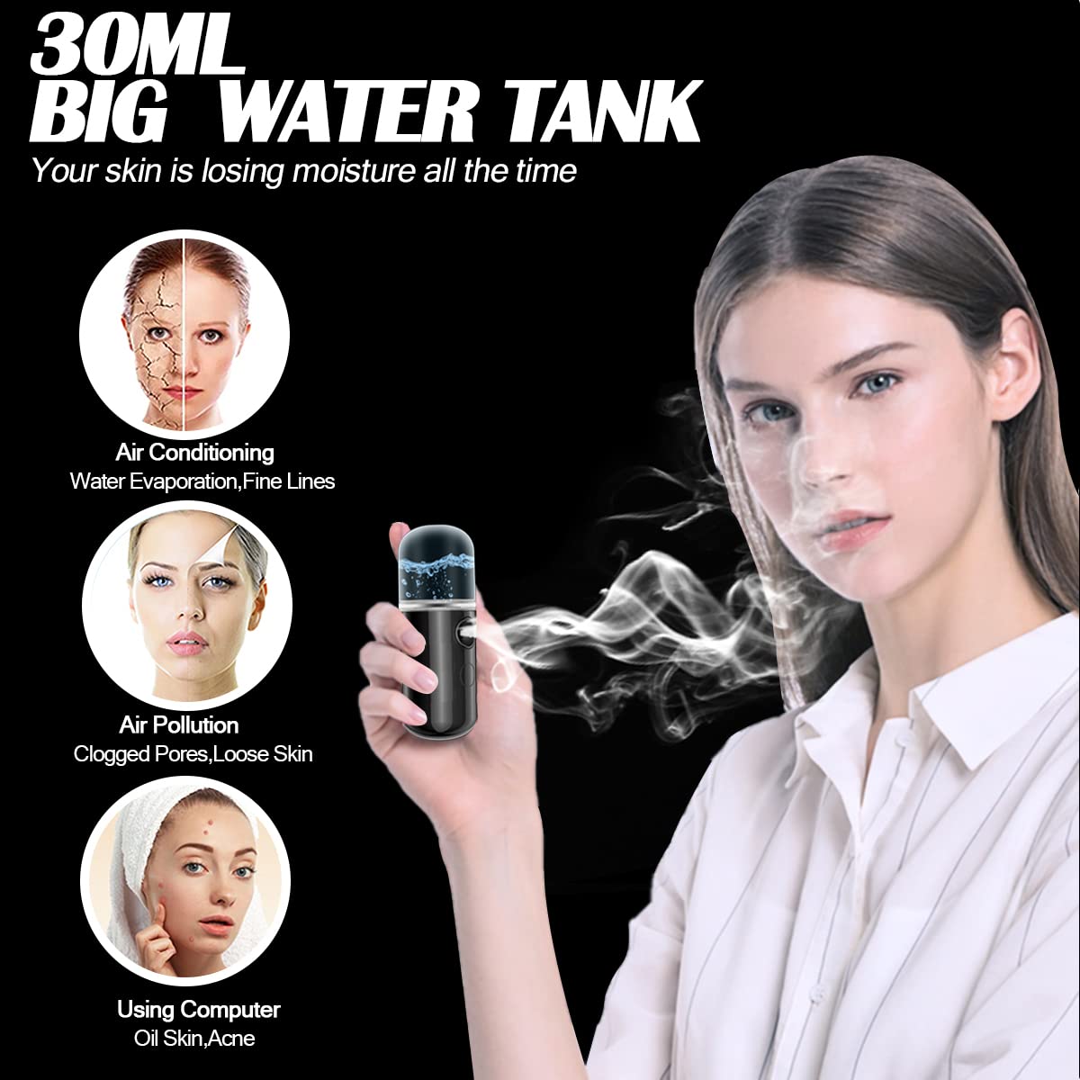 Eyelash Extension Supplies USB Air Conditioning Blower Facial Mister Lash Tweezers Mirror Mascara Brush Lash Shampoo Brush Bottle Silicone Pad Glue Beauty & Personal Care QUKLOGEN