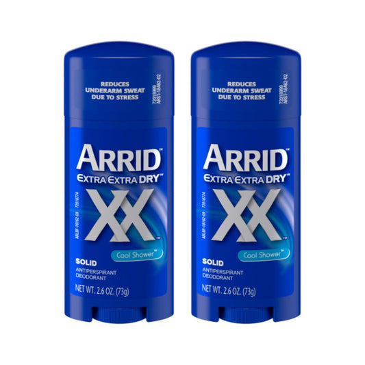 Arrid XX Extra Extra Dry Solid Antiperspirant Deodorant, Cool Shower, 2.6 oz. (Pack of 2) Beauty and Personal Care Arrid