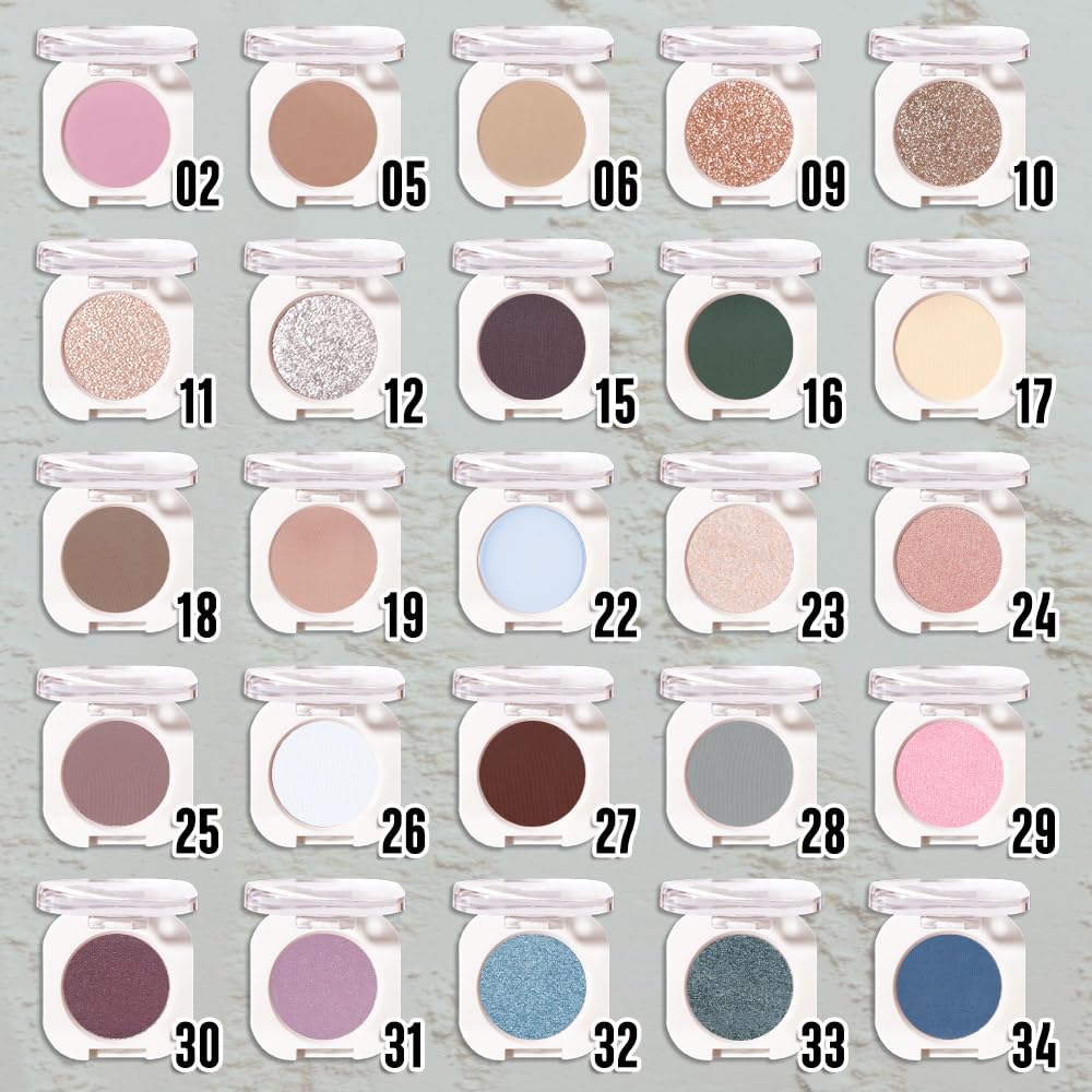 HHLTOH Dusty Grey Single Matte Eyeshadow Makeup, Neutral Powde Eye Shadow for Older Women, Smoky Gray Grey Matte Singles Eyeshadow Palette Pigmented Beauty and Personal Care HHLTOH