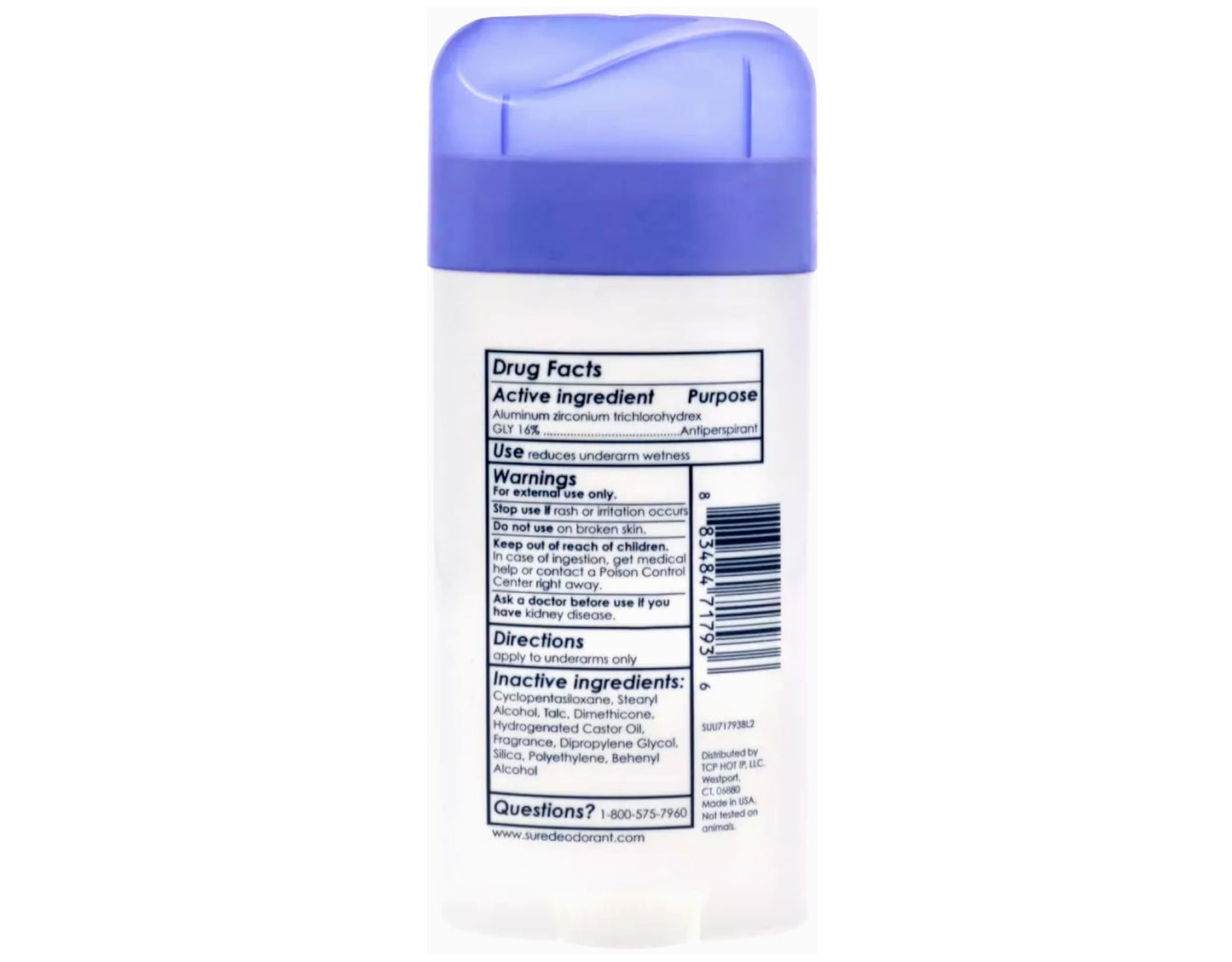 SURE, Antiperspirant Deodorant, Solid, Regular, 2.6 oz., (6 Pack) Beauty and Personal Care Sure
