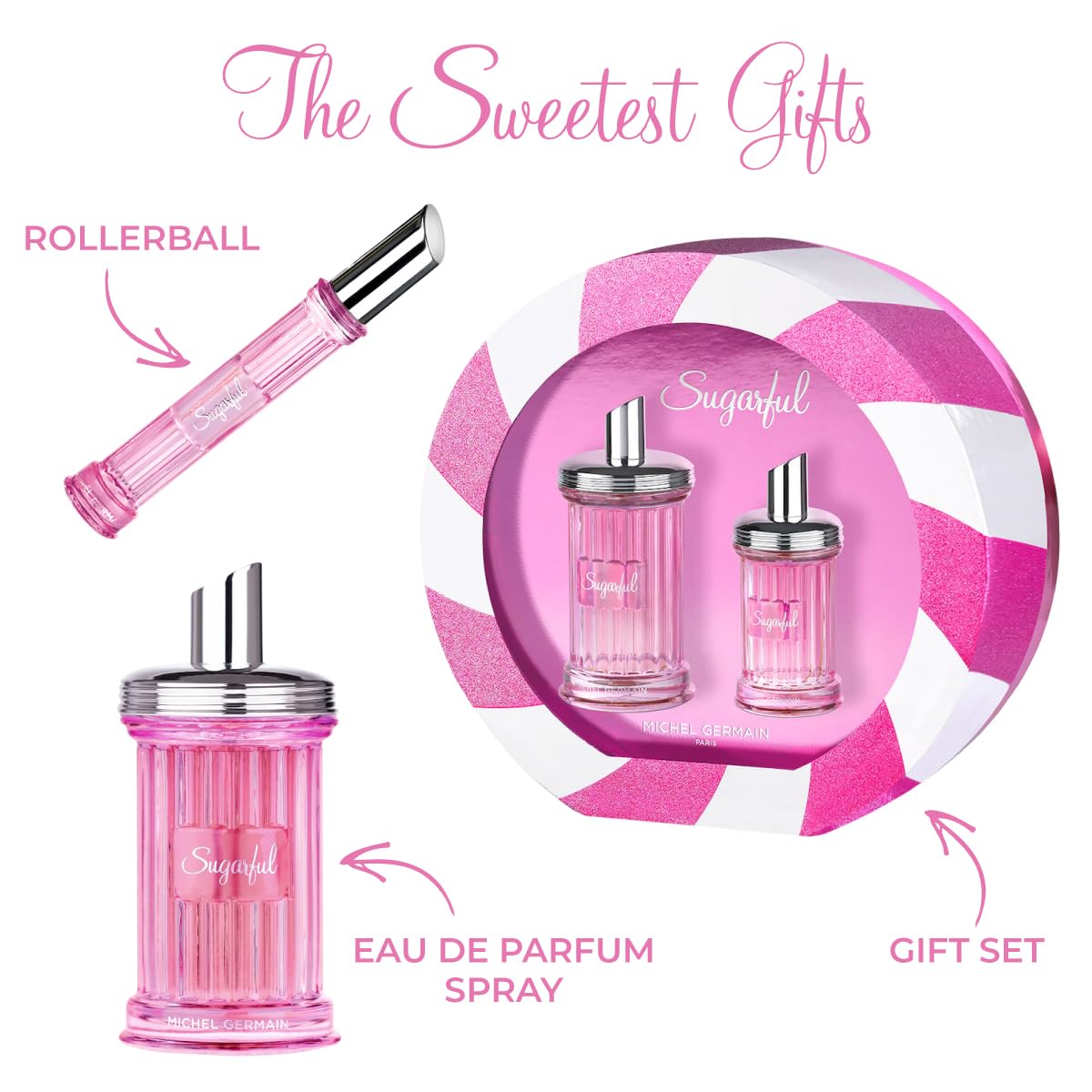 Michel Germain Sugarful Eau de Parfum, Notes of Wild Strawberry, Pink Peony, Pink Cotton Candy, Vanilla, 1.4 Fl Oz Beauty & Personal Care Michel Germain