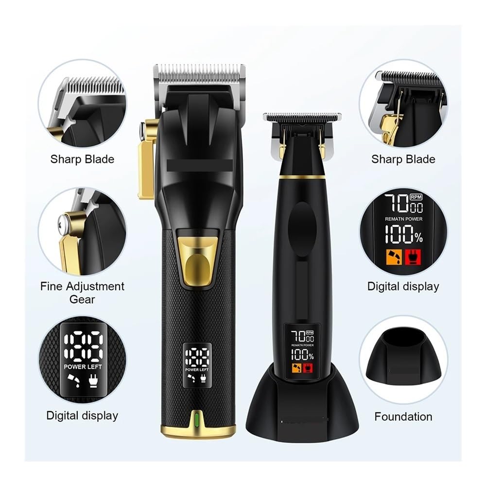 EWKYLSEM Hair Cutting Wireless Adjustable Electric Clipper Men's Professional Rechargeable Beard Trimmer(Green) Beauty and Personal Care EWKYLSEM