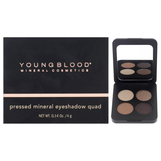 Youngblood Pressed Mineral Eyeshadow Quad - Taupe Smoke for Women - 0.14 oz Eye Shadow Beauty & Personal Care Youngblood