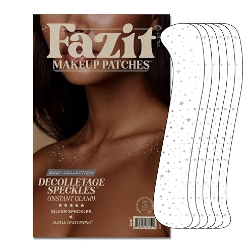 Fazit Makeup Patches - Silver Decollatage Speckles - Glow Up Make-Up Patches - Cute Glitter Makeup Accessories For Women - Cosmetic Glitter Beauty & Personal Care Fazit