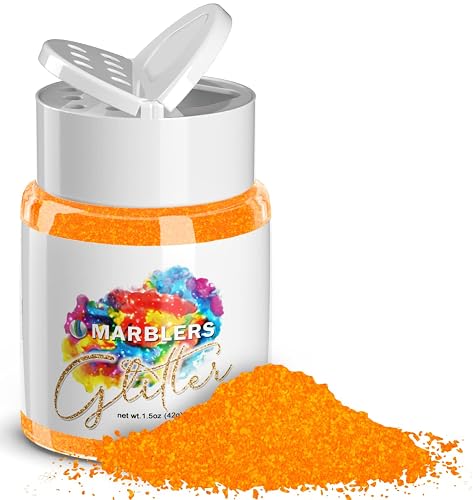 MARBLERS Neon Glitter [Fluorescent Orange] 1.5oz (42g) | Fine | Non-Toxic, Vegan, Cruelty-Free | Face, Body, Eyeshadow, Hair, Festival, Party Makeup | Beauty & Personal Care MARBLERS