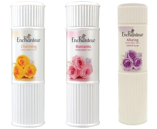 Enchanteur Perfumed Body Talcum Powder Charming, Romantic & Alluring Scent (Pack of 3 X 200 g / 7.05 Oz) Beauty & Personal Care Enchanteur