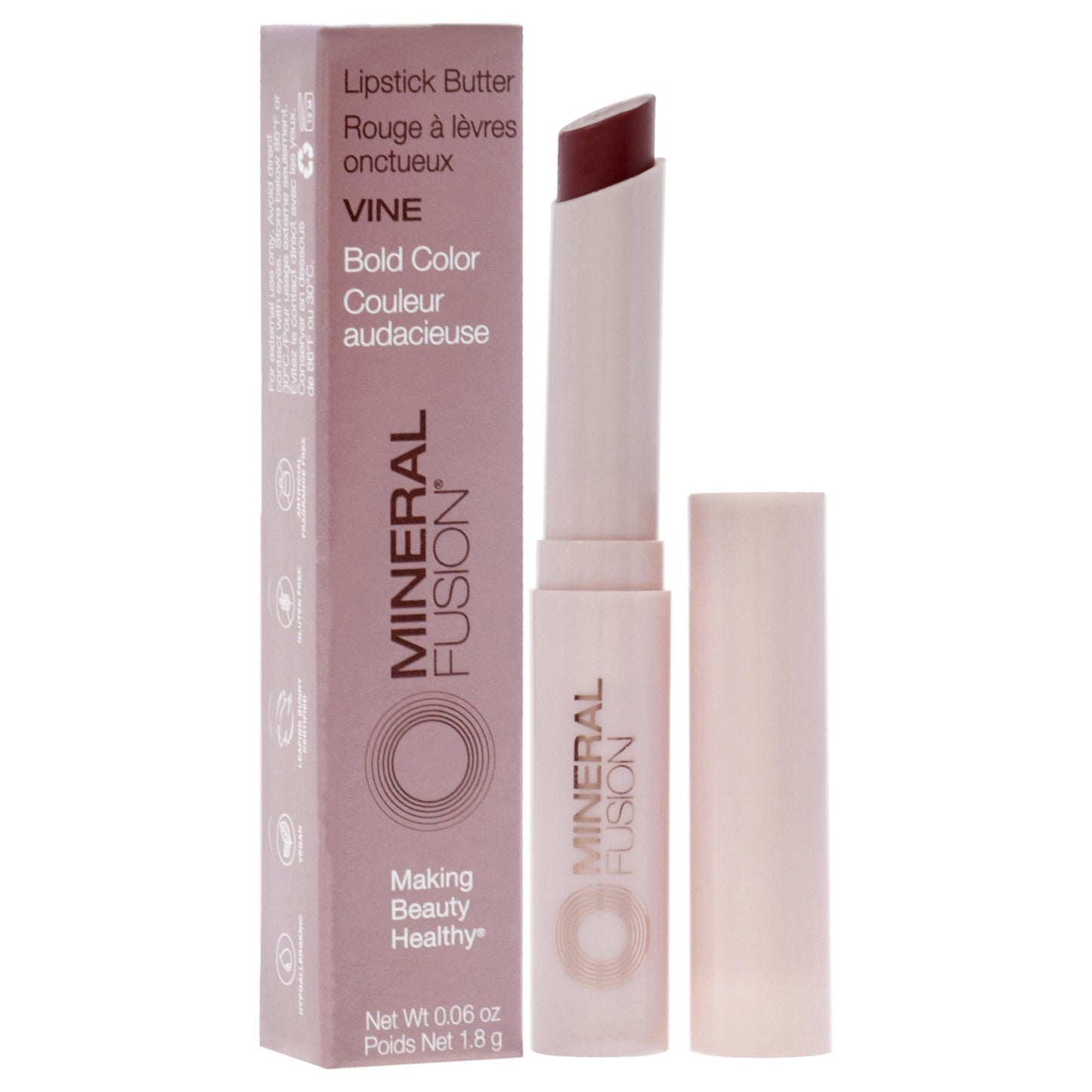 Mineral Fusion, Lipstick Butter Vine, 0.06 Ounce Beauty & Personal Care Mineral Fusion