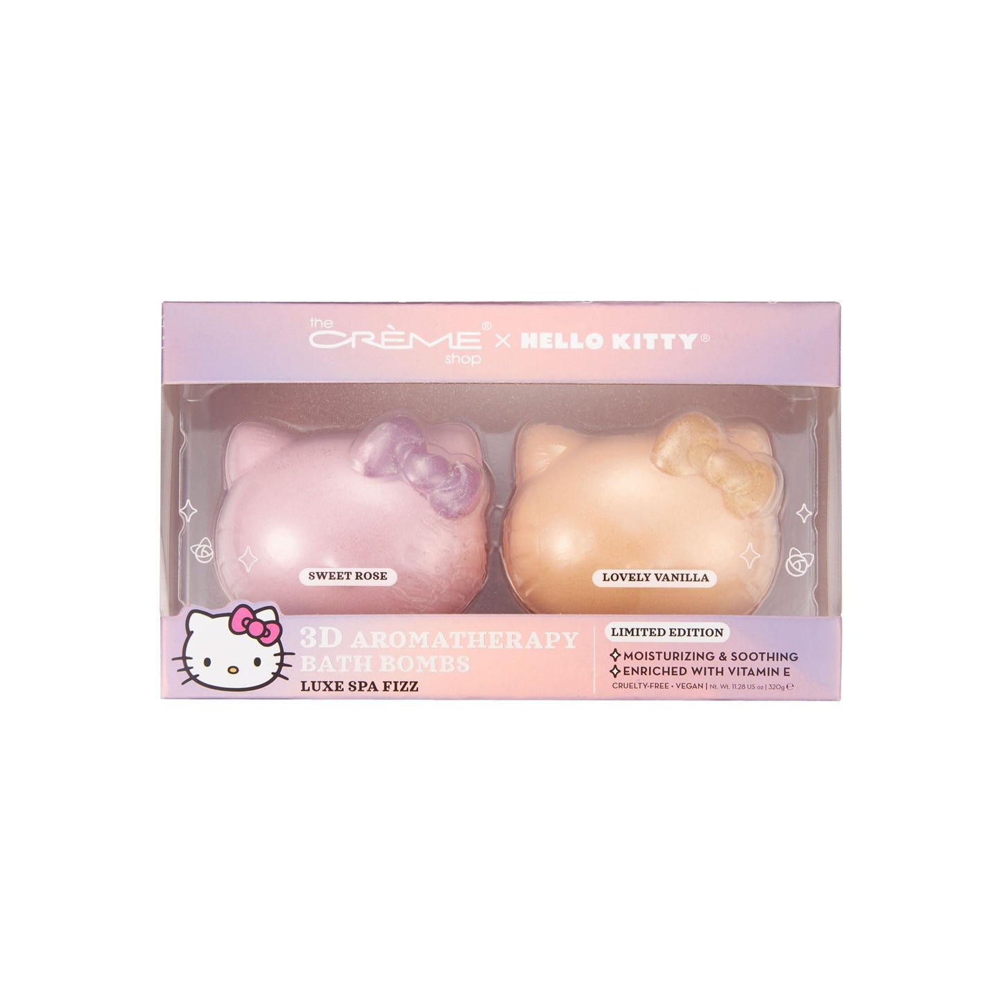 The Crème Shop x Hello Kitty Hello Fizzy! Bath Bomb Duo | Holiday Gift Sets | Stocking Stuffers | Aromatherapy Bath Bombs (2 Pack) Beauty & Personal Care The Crème Shop