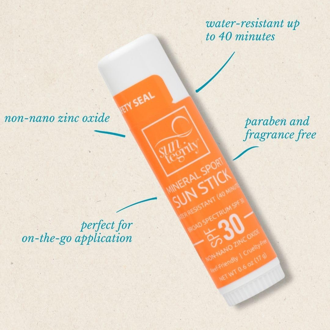 Suntegrity Mineral Sport Sun Stick 17g - Broad Spectrum, SPF 30 Beauty & Personal Care Suntegrity