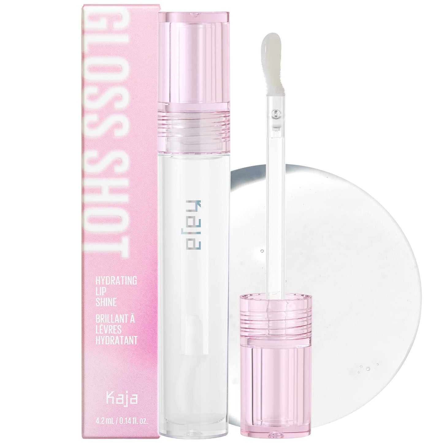 Kaja Lip Balm - Gloss Shot 01 Crystal Clear - High Shine, Non-Sticky, with Jojoba Oil, Sheer, Hydrating, Juicy, Plumper Looking, Non-irritating, Shea Beauty and Personal Care Kaja
