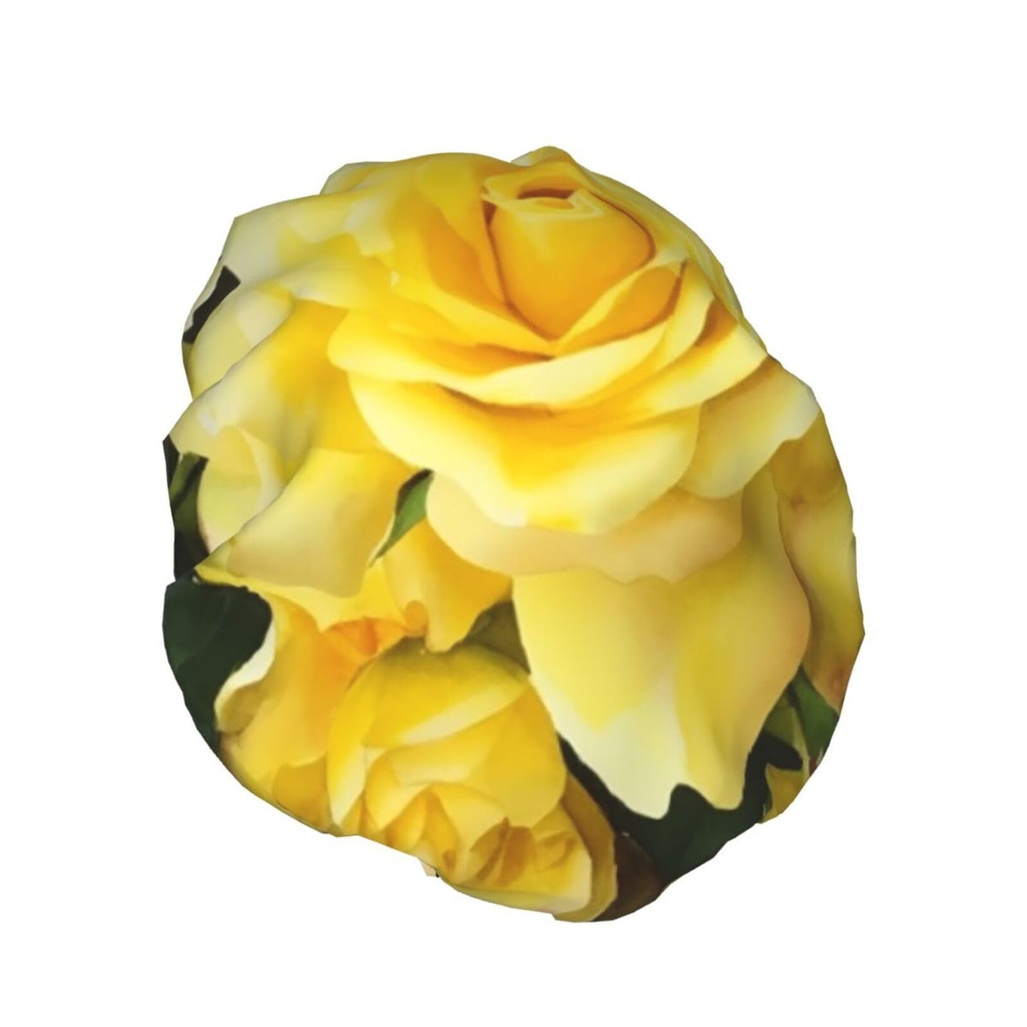 Yellow Rose Shower Cap for Women Men Large Reusable Shower Bonnet Double-Layer Waterproof Bath Caps Elastic Band Hair Hat for All Hairstyles Beauty and Personal Care BWLHJKE
