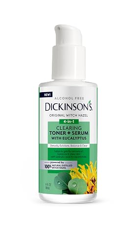 Dickinson's Original Witch Hazel Clearing Toner + Serum with Eucalyptus | 100% Natural Distilled Witch Hazel | Alcohol-Free | Detoxifies & Tones Skin Beauty & Personal Care Dickinson's