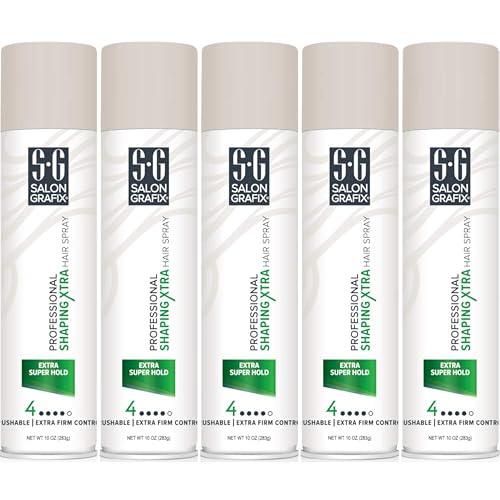 Salon Grafix Professional Shaping Xtra Hair Spray Extra Super Hold 10 oz (Pack of 5) Beauty & Personal Care Salon Grafix