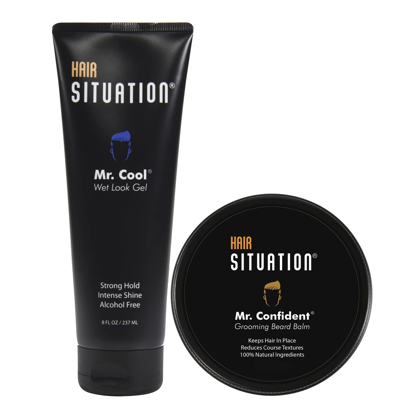 Hair Situation Mr. Cool Wet Look Gel and Mr. Confident Beard Balm Beauty & Personal Care Hair Situation