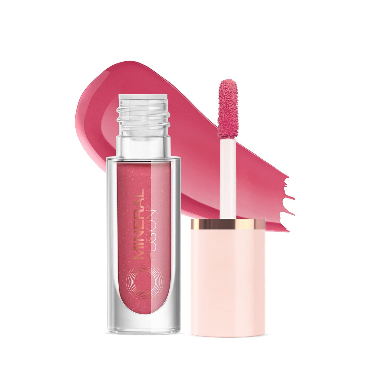 Mineral Fusion 2-in-1 Lip & Cheek Stain Rose, 0.10 fl oz, Rosey Pink hydrating, long-lasting, matte lip and cheek color