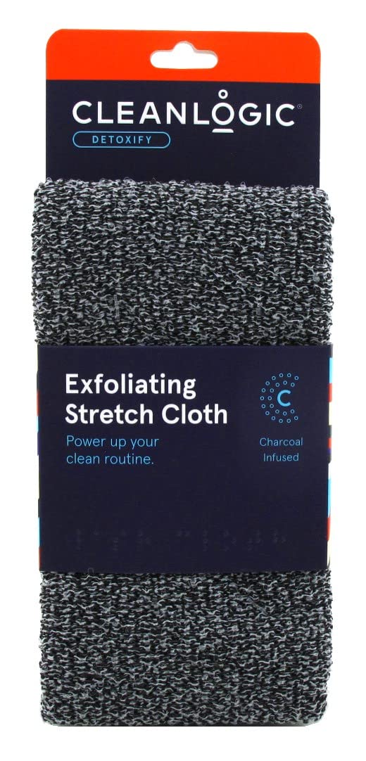 Clean Logic Detox Charcoal Stretch Wash Cloth (Pack of 2)2 Beauty & Personal Care Cleanlogic