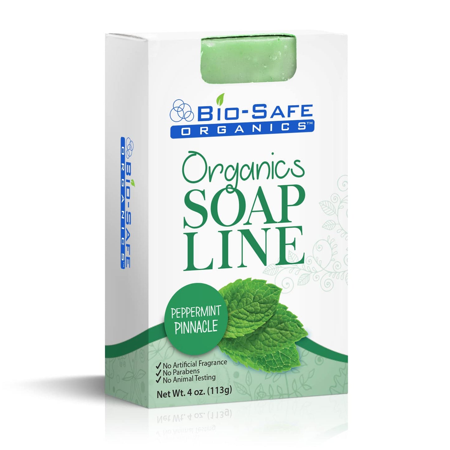 Bio-Safe Organics Natural Organic Handmade Peppermint Pinnacle Soap 100% Handmade Organic Soap Exfoliating Soap Bar All Natural Soap Bar Moisturizing Beauty & Personal Care Bio-Safe Organics
