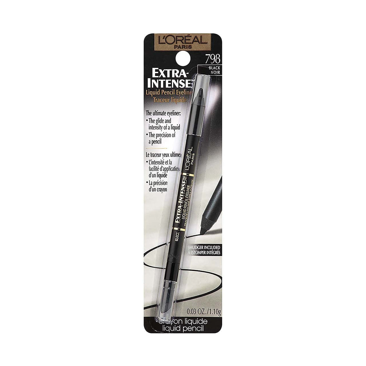 L'Oréal Paris Extra-Intense Pencil Eyeliner, 798 Black (Pack of 2) Beauty & Personal Care L'Oreal Paris