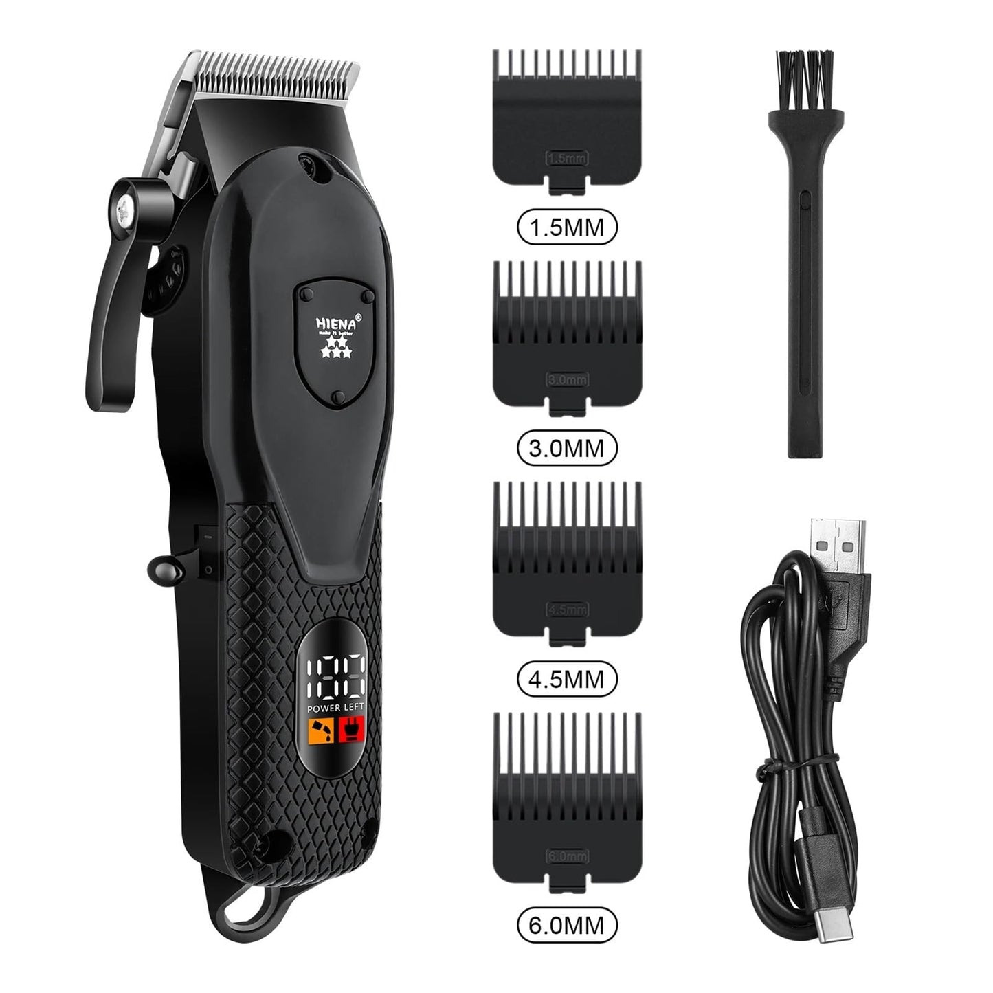 EWKYLSEM Razors Professional 3-Speed Adjustable Electric Hair Clipper, Electric Shaver, USB Charging, Electric Hair Clipper with Display Beauty and Personal Care EWKYLSEM