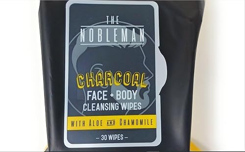 Nobleman The Face & Body Cleansing Wipes, Charcoal, 30 count Beauty & Personal Care NOBLEMAN