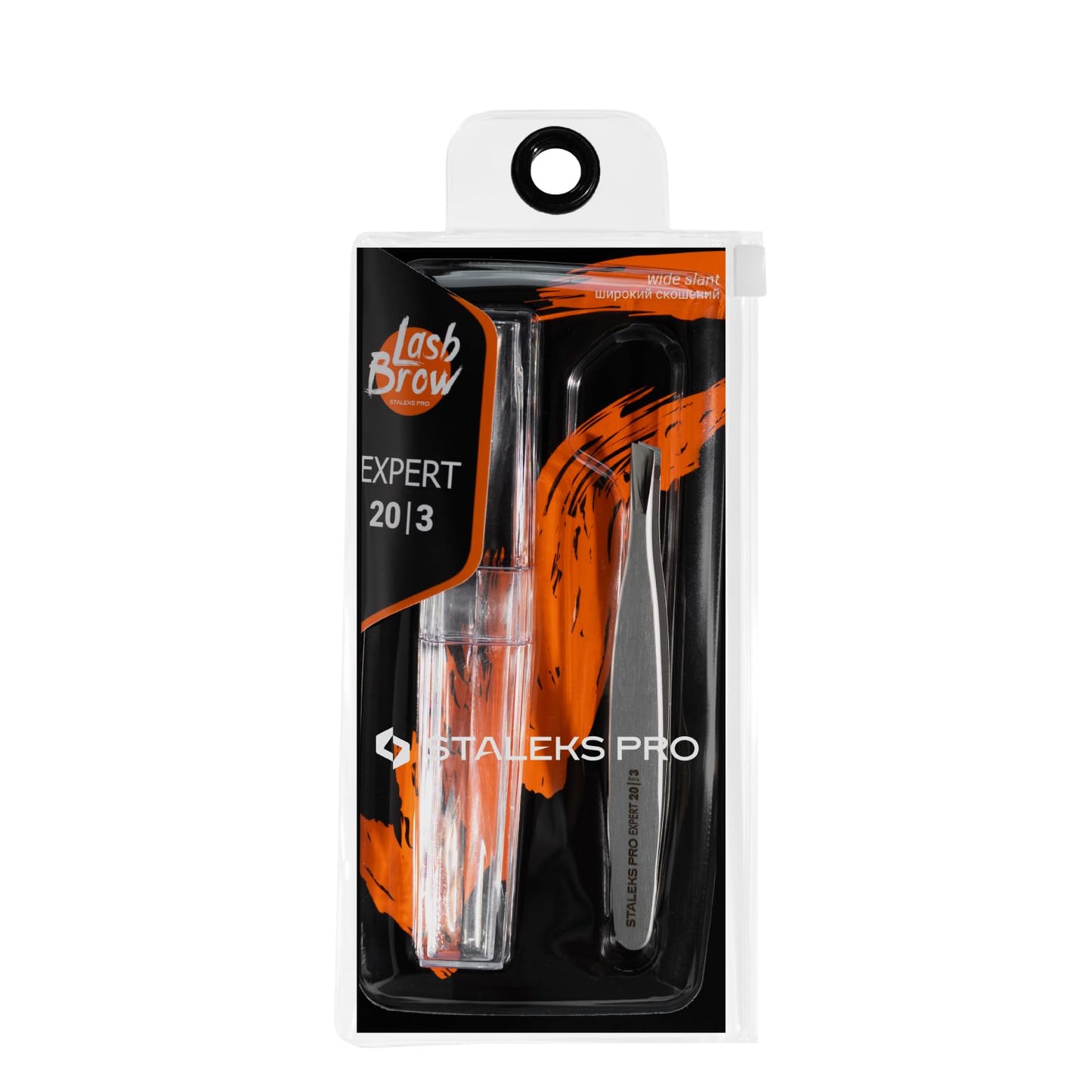 STALEKS PRO Expert 20 Type 3 Professional Eyebrow Tweezers - Wide Beveled Stainless Steel for Thick Brows & Soft Stroke Hair Removal Beauty and Personal Care STALEKS PRO