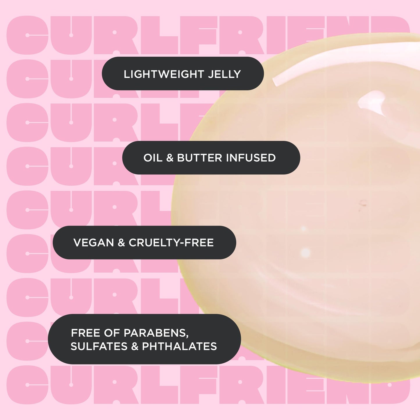 Cake Beauty Curl Jelly, The Curl Crush - Moisturizes & Nourishes Curls - Lightweight for Soft Hold & Shiny Finish - Humidity Blocking For Frizz Beauty & Personal Care Cake Beauty