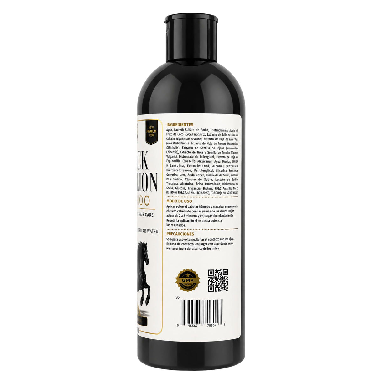 Green Royalty Black Stallion Premium Shampoo, Cola de Caballo & Biotin Hair Care, Fuller-Looking, Soft & Manageable Hair, 33.8 fl oz (1 L)