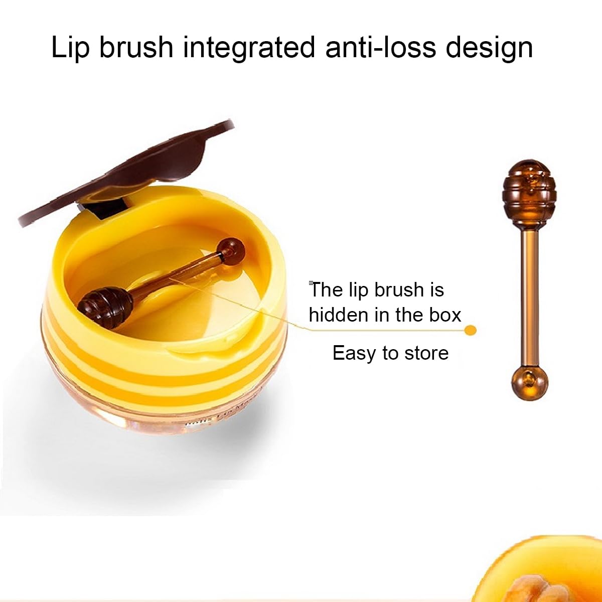 4 PCS Bee Lip Balm Honey Pot, Honey & Cherry & Mint & Strawberry Beauty and Personal Care WFWJ