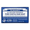 Dr. Bronner’s - Pure-Castile Bar Soap (Peppermint, 5 ounce, 8-Pack) - Made with Organic Oils, For Face, Body and Hair, Gentle and Moisturizing Beauty & Personal Care Dr. Bronner's