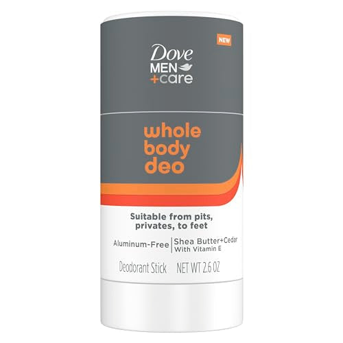 DOVE MEN + CARE Whole Body Deo Aluminum-Free Deodorant Stick Shea Butter + Cedar from Pits, Privates, to Feet with Vitamin E 2.6 oz Beauty and Personal Care DOVE MEN + CARE
