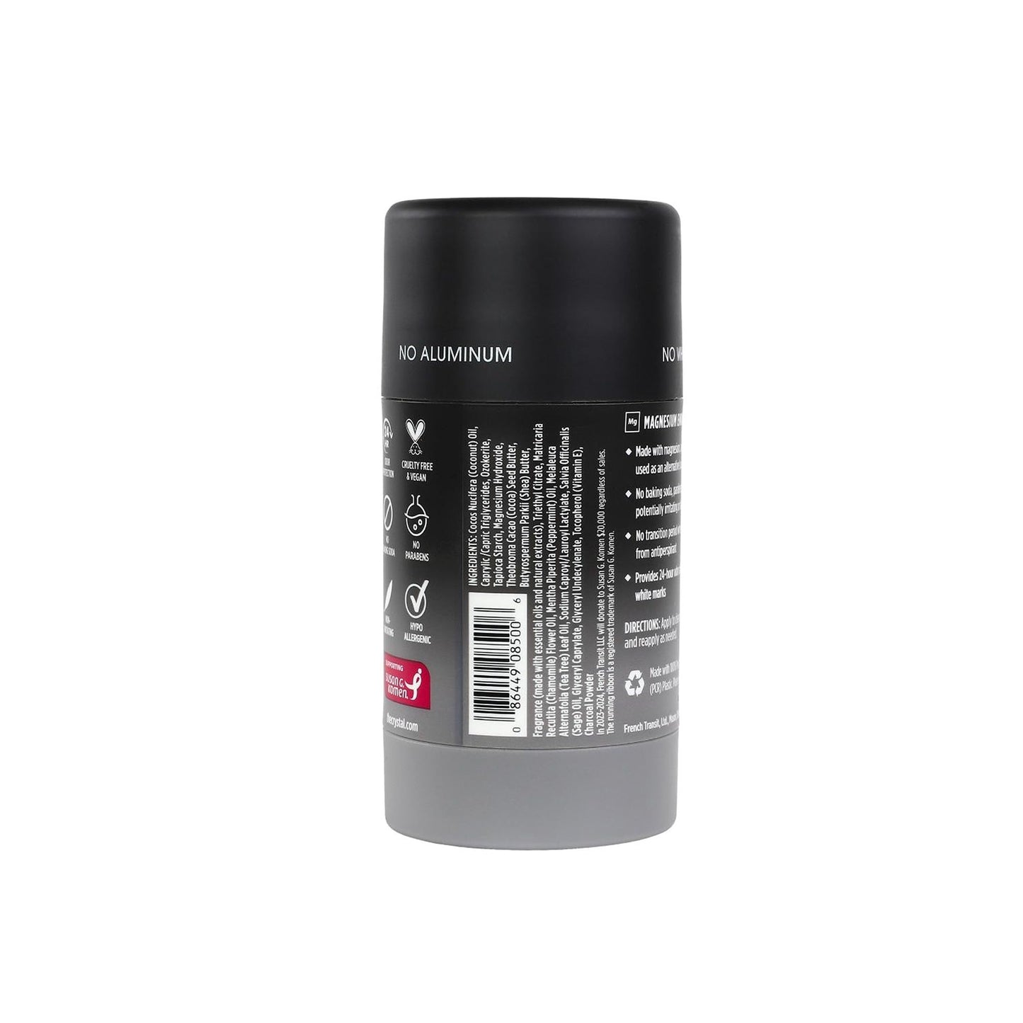 Crystal Magnesium Solid Stick Natural Deodorant, Non-Irritating Aluminum Free Deodorant for Men or Women, Safely and Effectively Fights Odor, Baking Beauty and Personal Care Crystal Essence