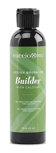 Cuccio Pro Brush-On Builder Gel with Calcium - LED and UV Self-Leveling Formula - Soak-Off Gel with Hard Gel Strength - Chip-Resistant Clear Finish Beauty & Personal Care Cuccio