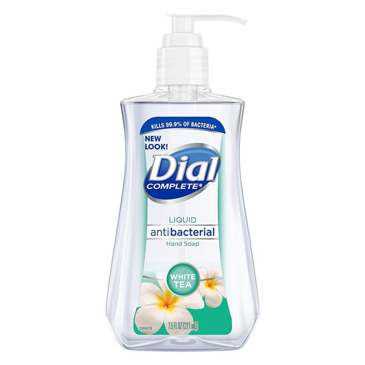 Dial Liquid Soap Anti-Bacterial White Tea 7.5 Ounce Pump (221ml) (Pack of 6) Beauty & Personal Care Dial