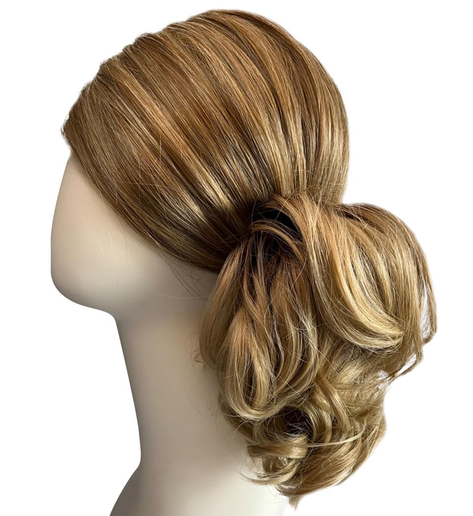 Kim Kimble Clip It Classy Curly Updo Hairpiece With 3" Claw Clip by Hairuwear, MC11SS Butter Pecan