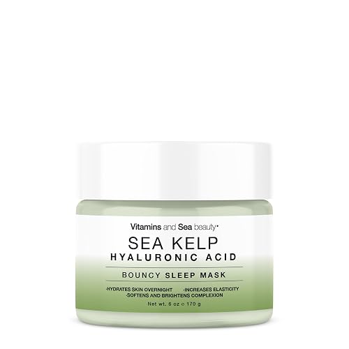 VITAMINS AND SEA BEAUTY Bouncy Sleep Mask with Sea Kelp + Hyaluronic Acid, 6 fl oz Beauty & Personal Care VITAMINS AND SEA BEAUTY