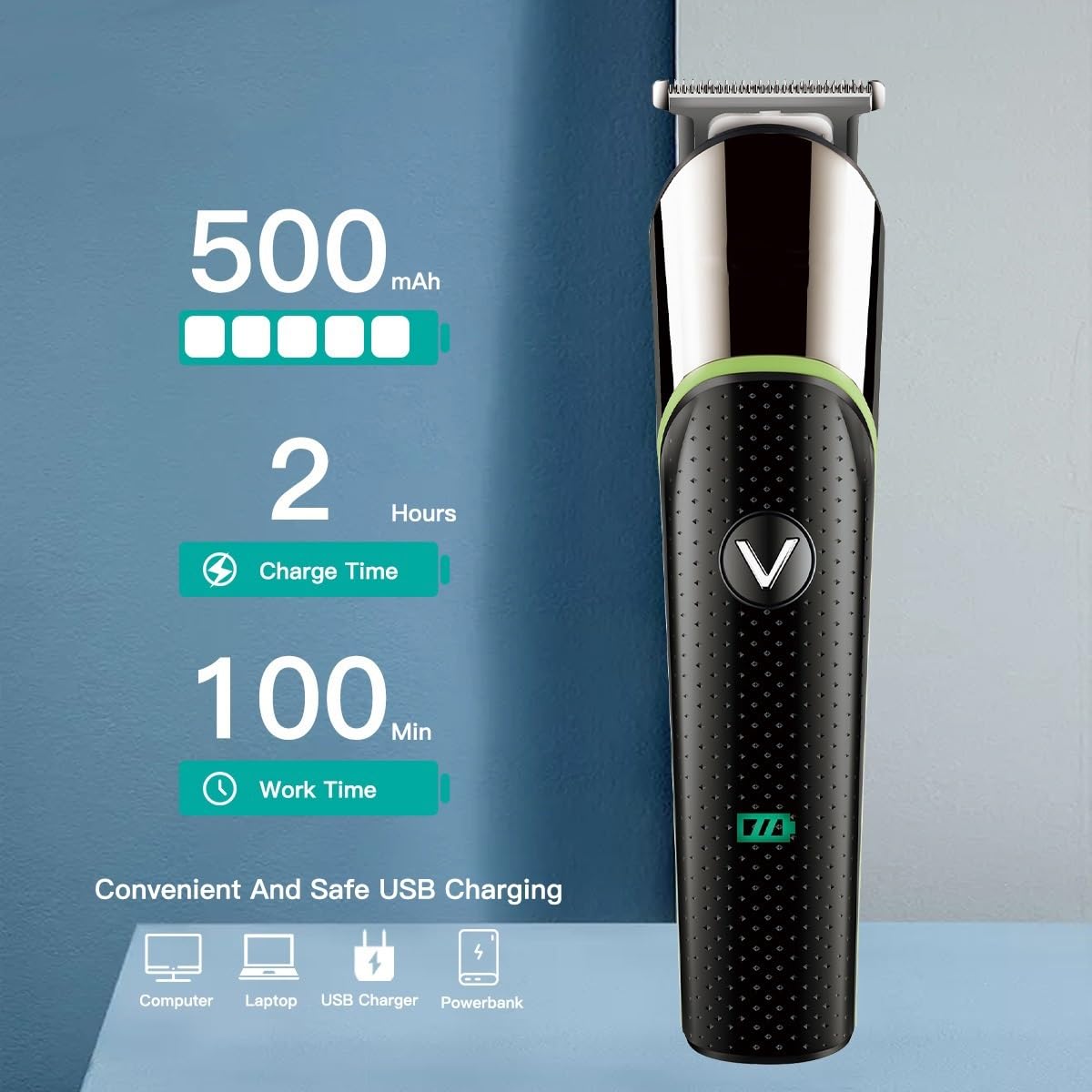 GLESVOWIO Hair Clippers for Men Hair Trimmer Professional Barber Rechargeable Hair Cutting Machine Cordless Haircut Machine Adjustable Trimmer for Men Beauty and Personal Care GLESVOWIO