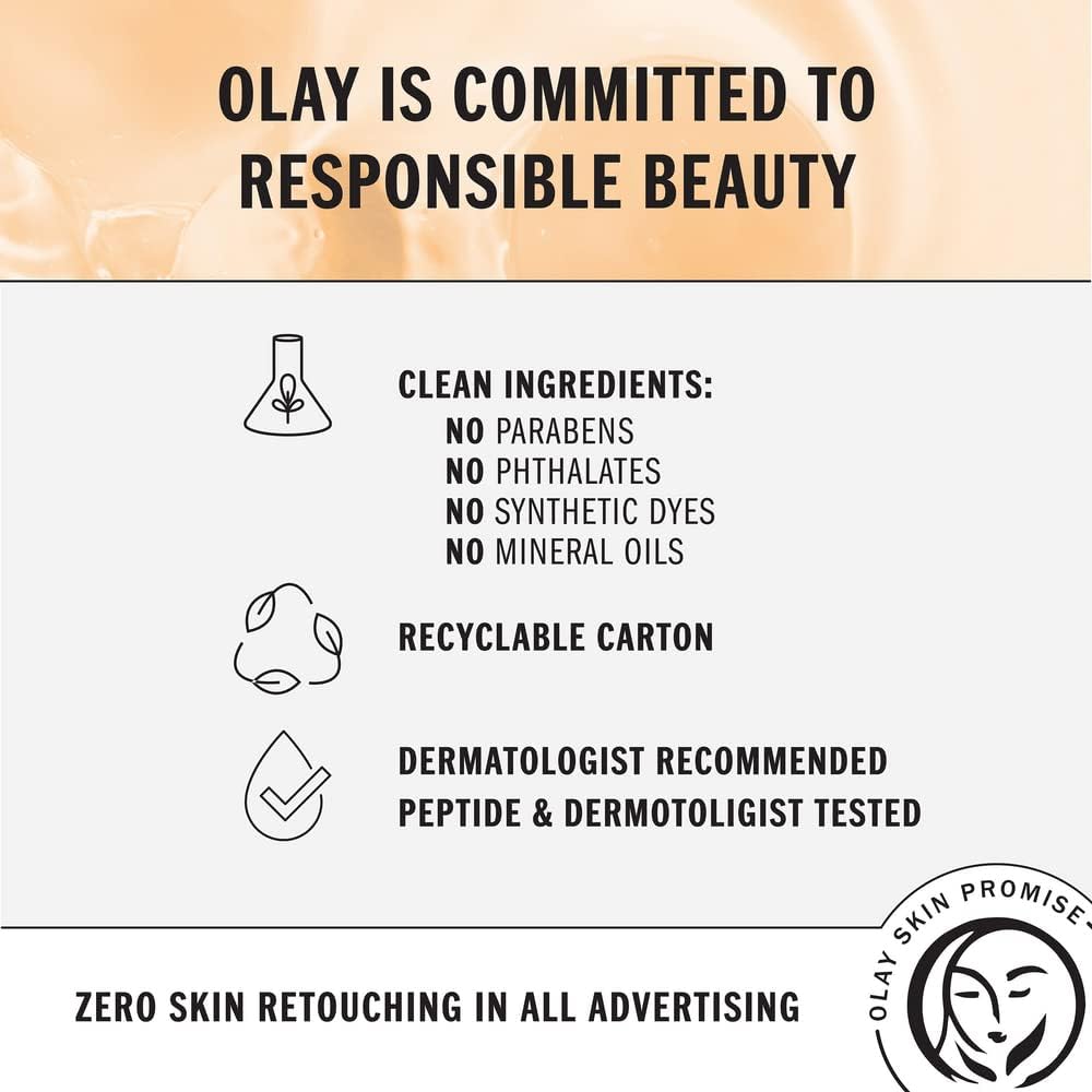 Olay Regenerist Vitamin C MAX + Peptide 24 Brightening Face Moisturizer for Brighter Skin, Lightweight anti aging cream for dark spots 1.7oz, Includes Beauty & Personal Care Olay
