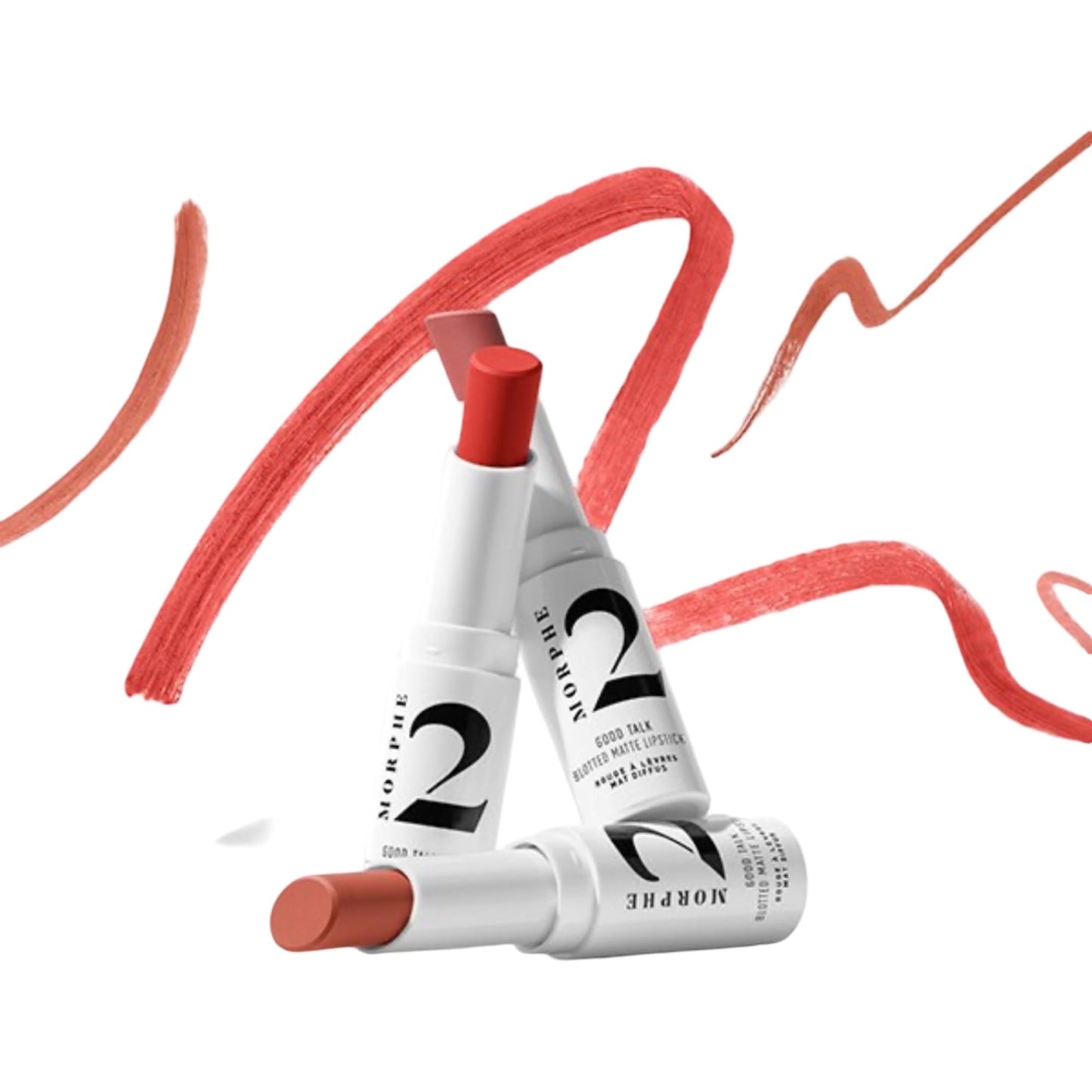 Good Talk Blotted Matte Lipstick - Red Sunset Beauty & Personal Care Morphe 2