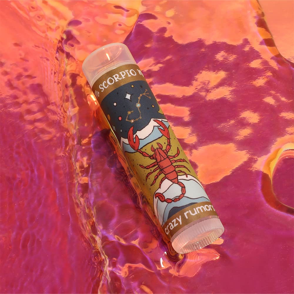 Crazy Rumors Scorpio Zodiac All Natural, Plant Based Lip Balm to Moisturize and Nourish your Lips - Water Blend Beauty and Personal Care Crazy Rumors