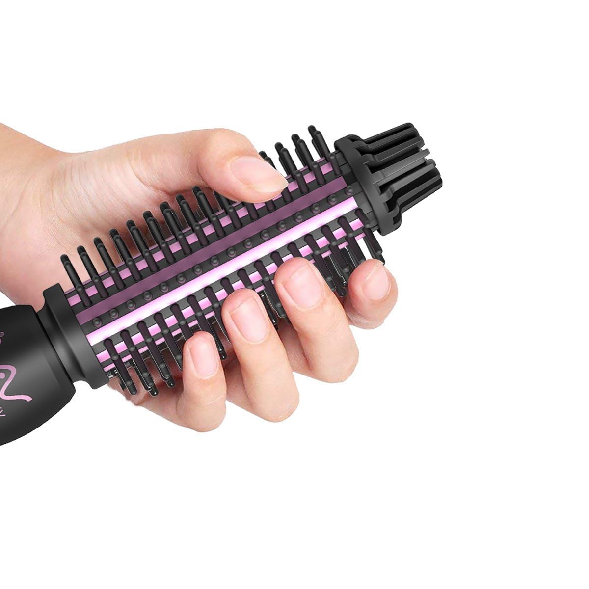 2IN1 Hair Brush Iron Professional Ceramic Hair Curling Iron/Straightener,Anti-Scald Nylon Bristles,Negative Ionic Dual Voltage for Travel,Curls Beauty & Personal Care BERTA