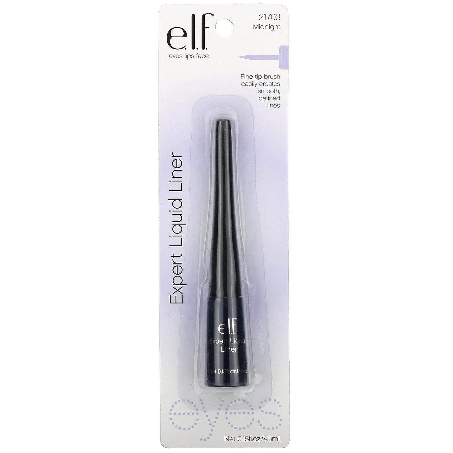 e.l.f. Liquid Eyeliner, High-pigment Liquid Eyeliner With Extra-Fine Brush Tip, Easy Glide Smudge-proof Formula, Midnight Beauty & Personal Care e.l.f.