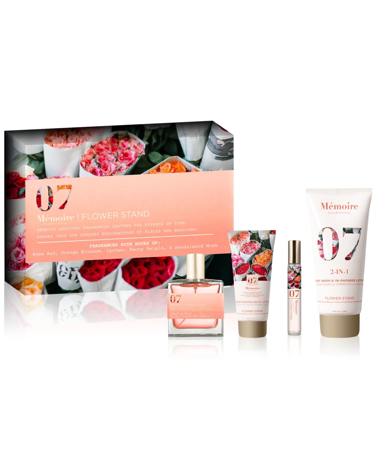 Memoire Archives Flower Stand, 4 Piece Gift Set for Unisex